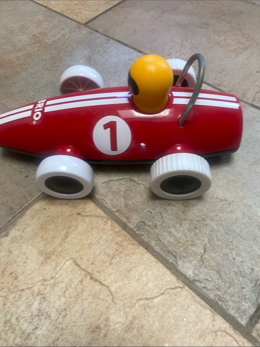 Brio Red Racing Car Toy with Yellow Driver